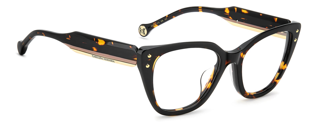 Briller carolina herrera her 0412/g 086 havana rectangular femenino størrelse 52mm - Detaljeret visning