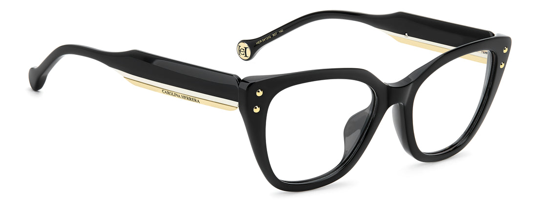 Briller carolina herrera her 0412/g 807 negro rectangular femenino størrelse 52mm - Detaljeret visning