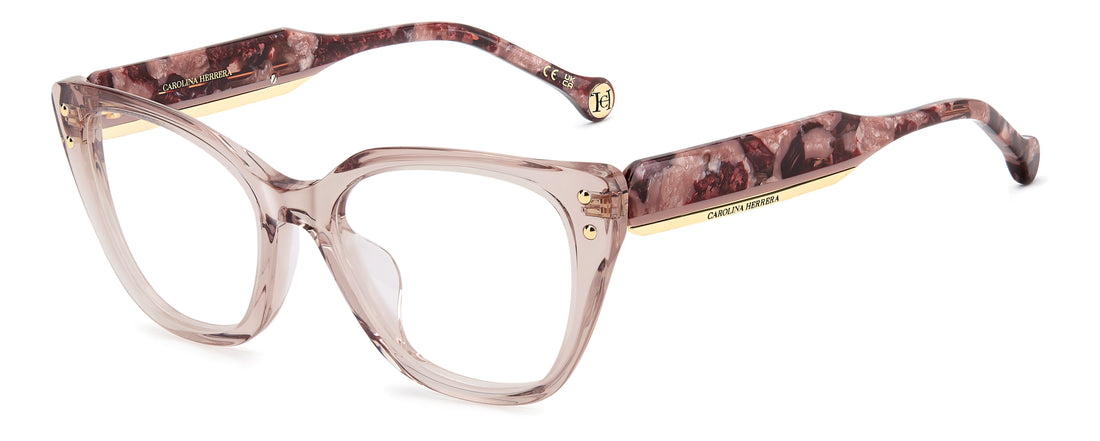 Briller carolina herrera her 0412/g fwm beige rectangular femenino størrelse 52mm - Hovedvisning