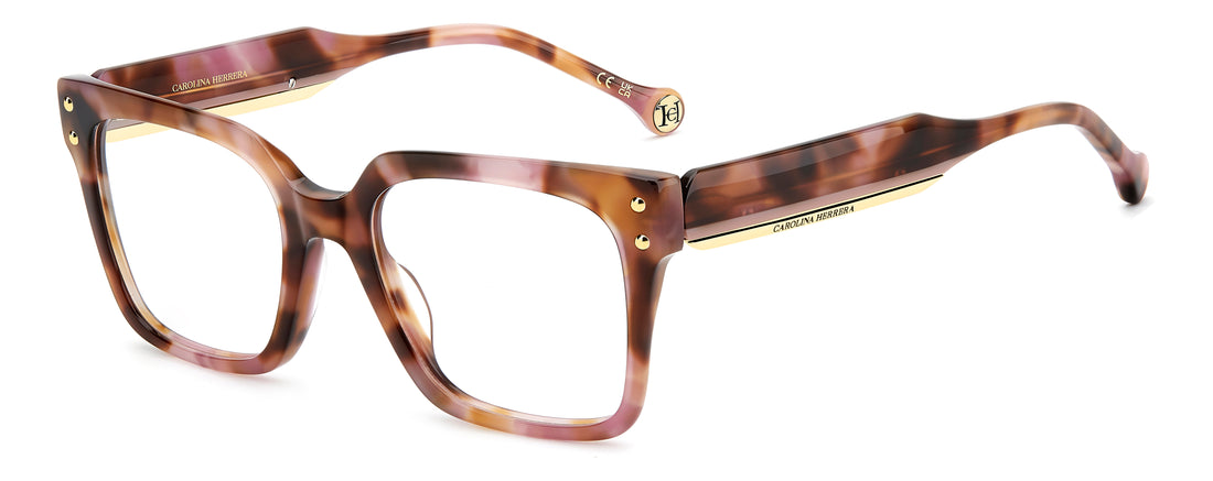 Briller carolina herrera her 0413 0b0 marron rectangular femenino størrelse 51mm - Hovedvisning