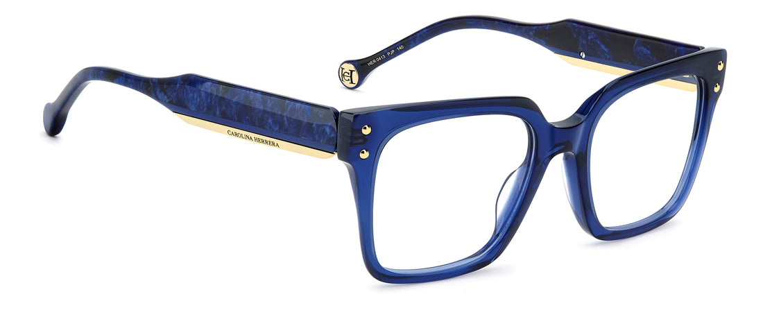 Briller carolina herrera her 0413 pjp azul rectangular femenino størrelse 51mm - Detaljeret visning