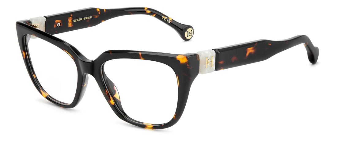 Briller carolina herrera her 0415 086 havana rectangular femenino størrelse 53mm - Hovedvisning