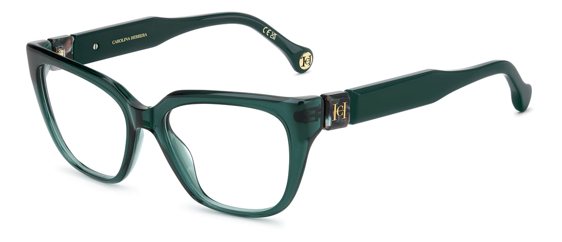 Briller carolina herrera her 0415 1ed verde rectangular femenino størrelse 53mm - Hovedvisning