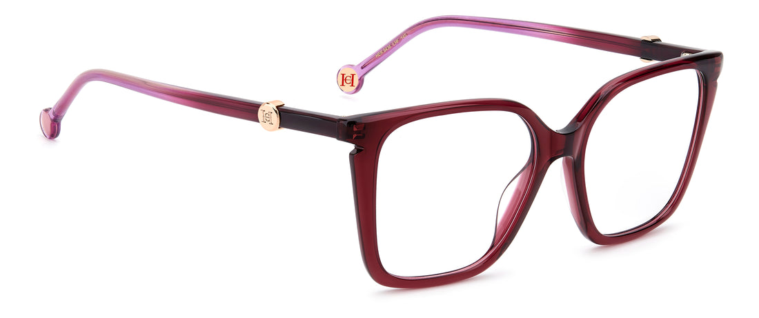 Briller carolina herrera her 0436 lhf burdeos square femenino størrelse 52mm - Detaljeret visning