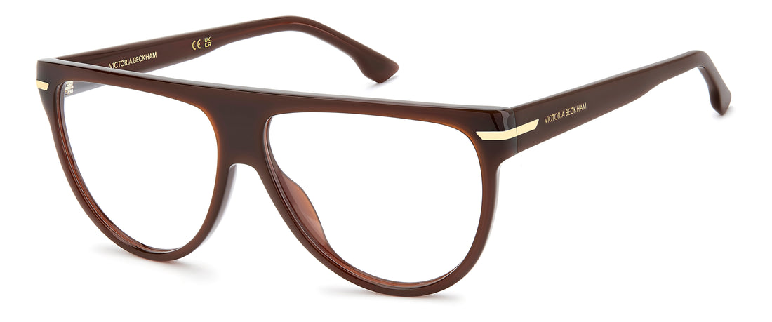 Brillen victoria beckham vb 1027 09q marron square femenino maat 57mm - Hoofdaanzicht