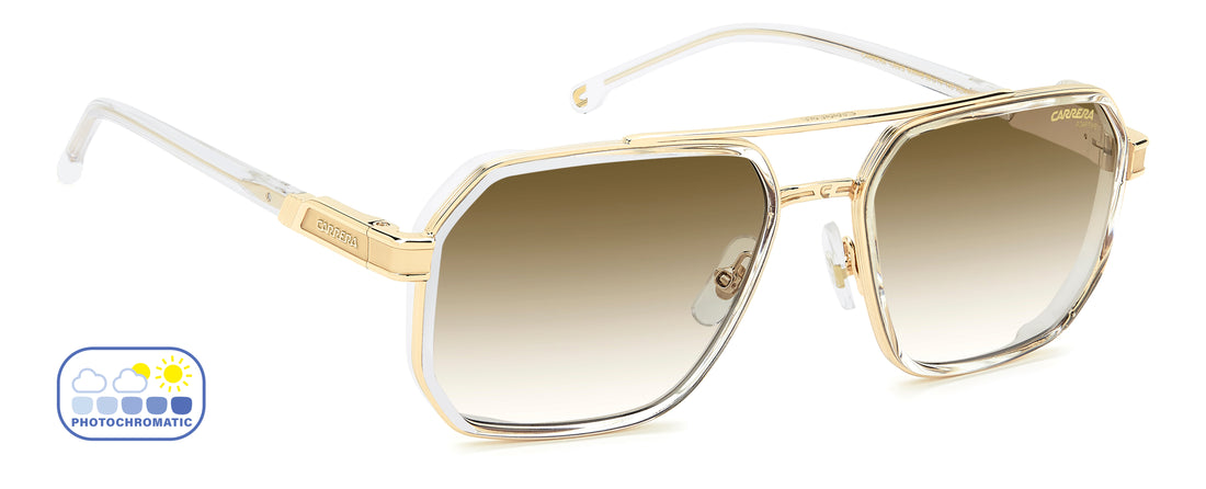 Solbriller carrera 1069/s 900 wb transparente rectangular masculino størrelse 58mm - Detaljeret visning
