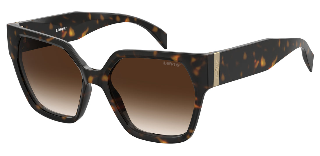 Sunglasses levis lv 1077/s 086 ha havana rectangular femenino size 57mm - Main view