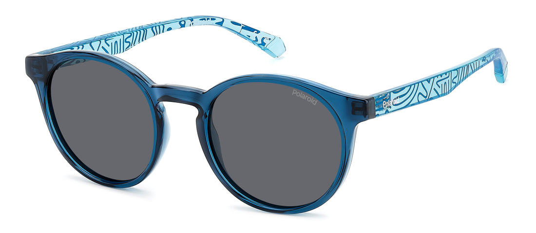 Occhiali da sole polaroid kids pld 8061/s zx9 m9 azul pantos infantil taglia 46mm - Vista principale