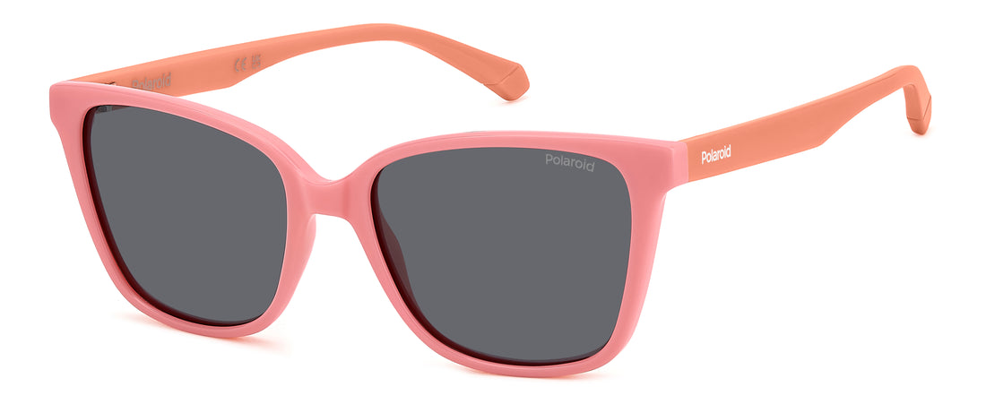 Occhiali da sole polaroid kids pld 8062/s 35j m9 rosa rectangular infantil taglia 48mm - Vista principale