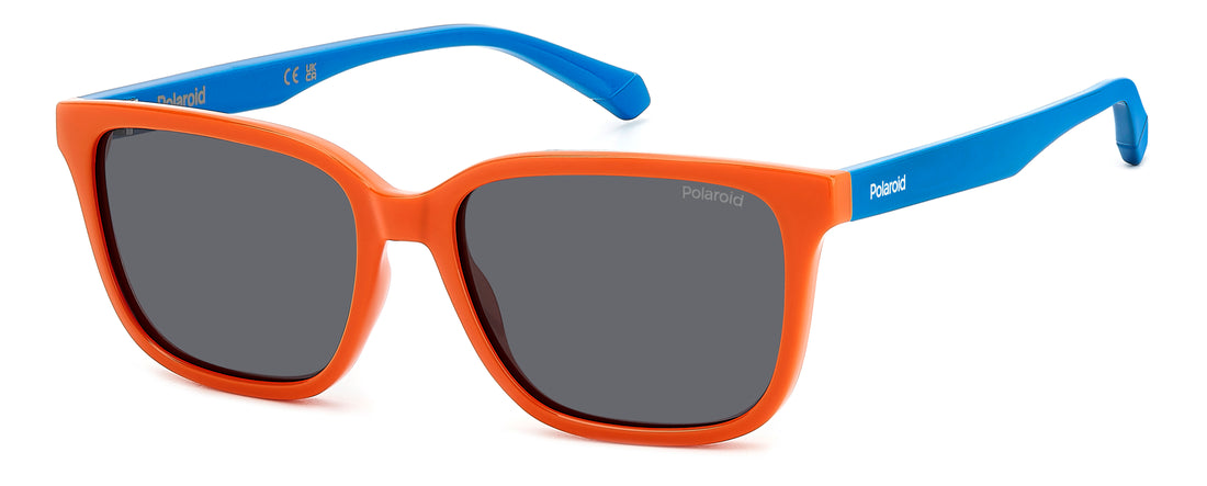 Occhiali da sole polaroid kids pld 8063/s l7q m9 naranja rectangular infantil taglia 49mm - Vista principale