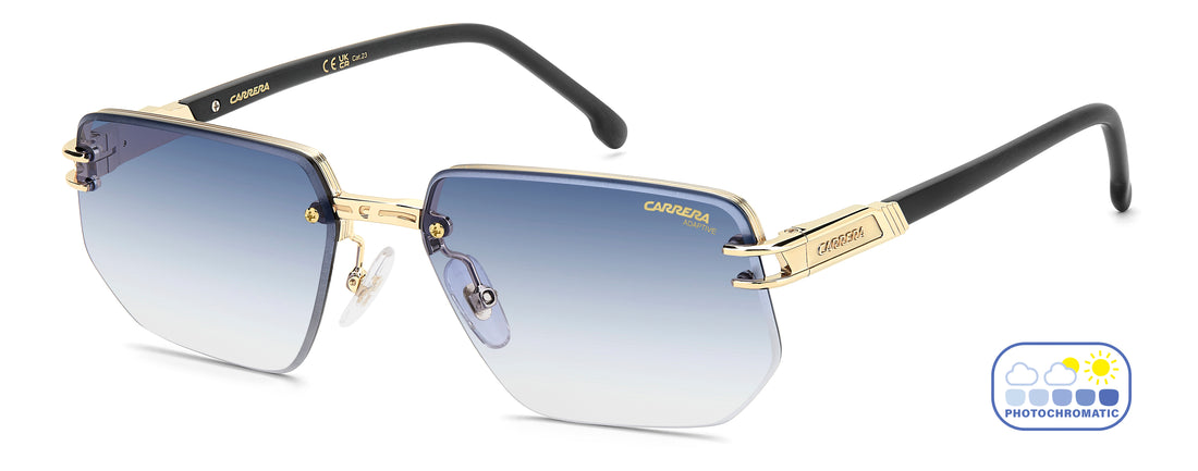 Solbriller carrera 1070/s 003 7q negro rectangular masculino størrelse 60mm - Hovedvisning