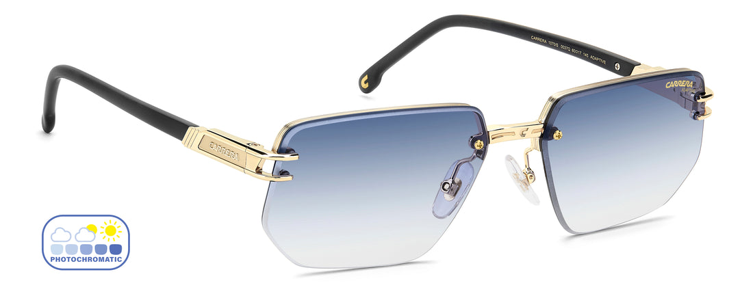 Solbriller carrera 1070/s 003 7q negro rectangular masculino størrelse 60mm - Detaljeret visning