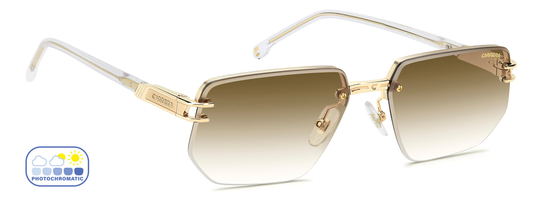 Solbriller carrera 1070/s 900 wb transparente rectangular masculino størrelse 60mm - Detaljeret visning
