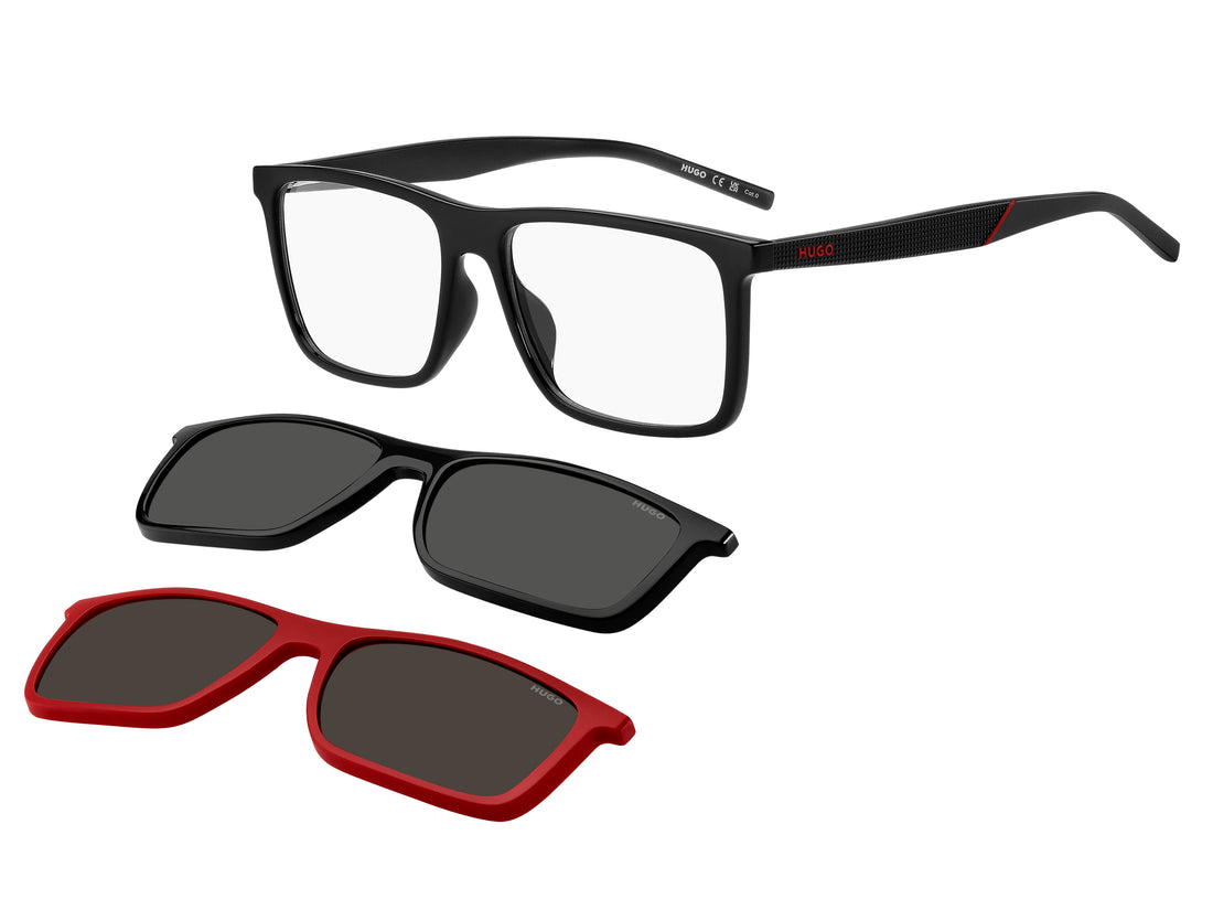 Óculos de sol hugo hg 1331/g/cs2 oit 99 negro rectangular masculino tamanho 56mm - Vista principal