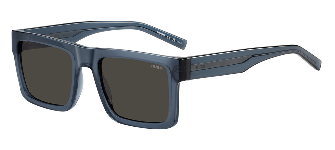 Óculos de sol hugo hg 1314/s pjp ir azul rectangular flat top masculino tamanho 55mm - Vista principal