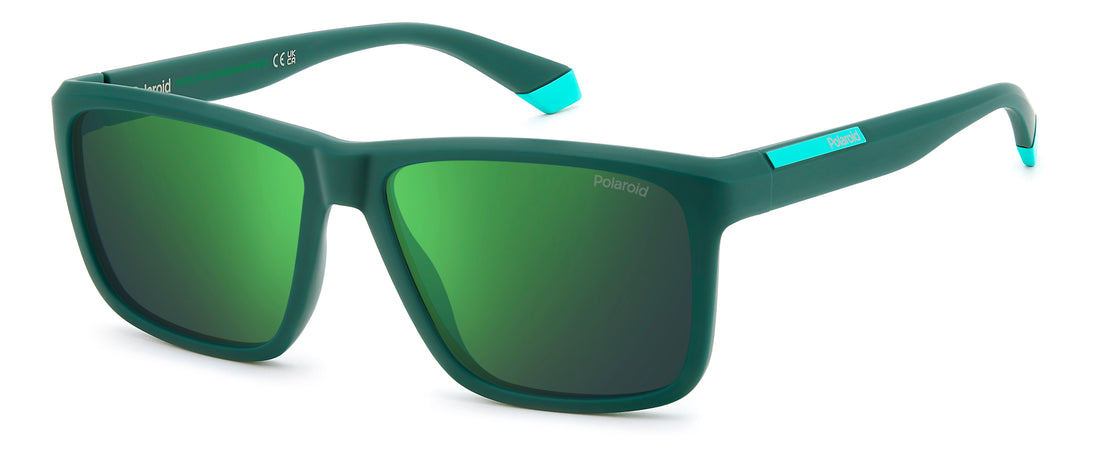 Lunettes de soleil polaroid pld 2164/s 2ml 5z verde rectangular masculino taille 58mm - Vue principale