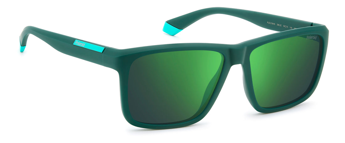 Lunettes de soleil polaroid pld 2164/s 2ml 5z verde rectangular masculino taille 58mm - Vue détaillée