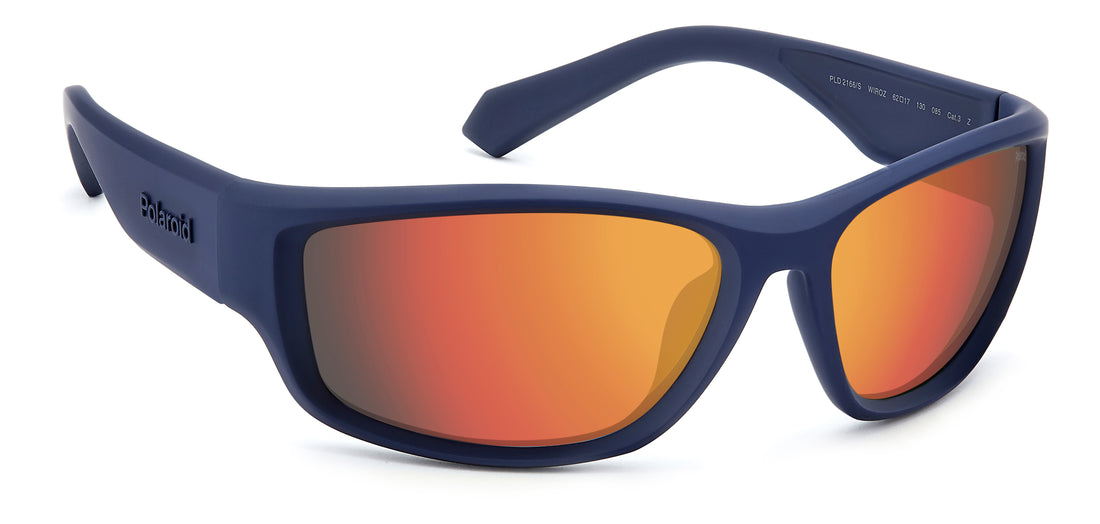 Lunettes de soleil polaroid pld 2166/s wir oz azul rectangular masculino taille 62mm - Vue détaillée