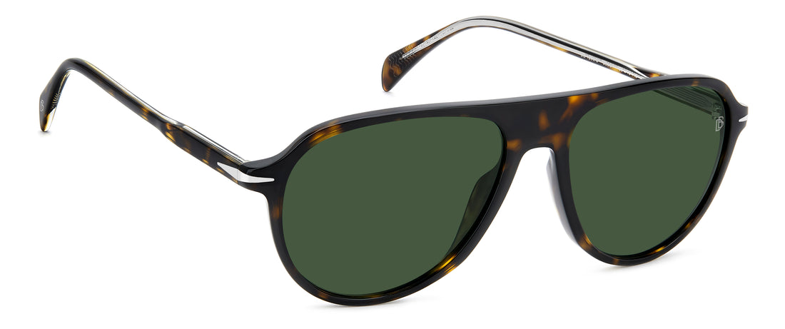 Occhiali da sole david beckham db 1200/s 086 o7 havana pilot masculino taglia 55mm - Vista dettagliata