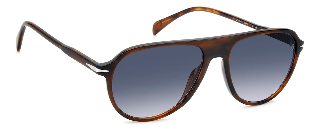 Occhiali da sole david beckham db 1200/s ex4 08 marron pilot masculino taglia 55mm - Vista dettagliata