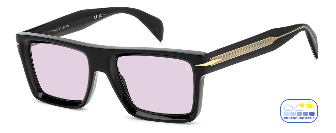 Solbriller david beckham db 7148/s 807 ke negro rectangular masculino størrelse 53mm - Hovedvisning