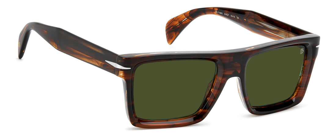 Solbriller david beckham db 7148/s ex4 qt marron rectangular masculino størrelse 53mm - Detaljeret visning