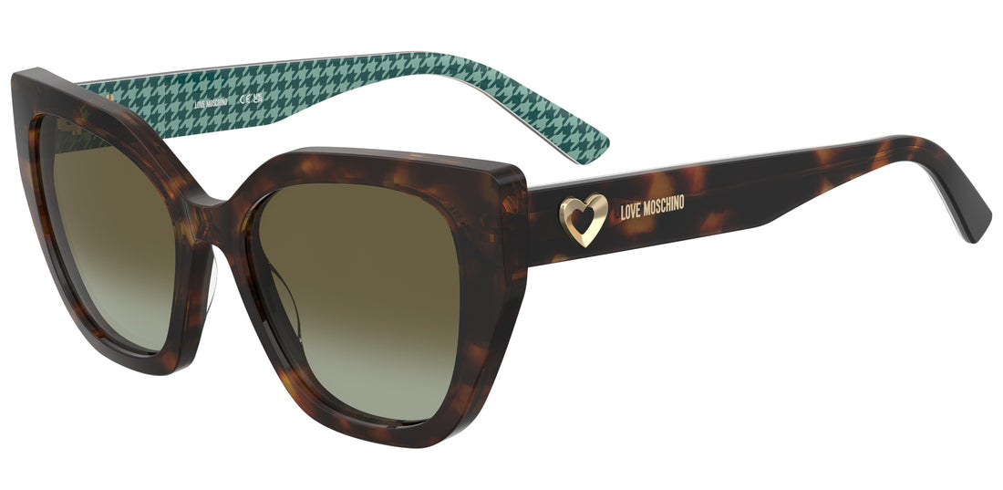 Óculos de sol moschino love mol098/s 2vm bc estampado cat eye femenino tamanho 54mm - Vista principal