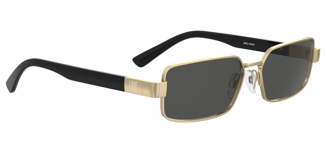 Óculos de sol moschino love mol100/s 000 ir dorado rectangular femenino tamanho 58mm - Vista de detalhe