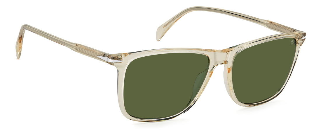 Solbriller david beckham db 1219/s 40g qt amarillo rectangular masculino størrelse 57mm - Detaljeret visning