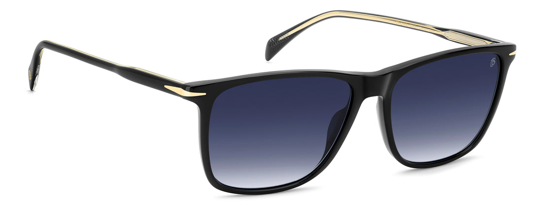Solbriller david beckham db 1219/s 807 08 negro rectangular masculino størrelse 57mm - Detaljeret visning