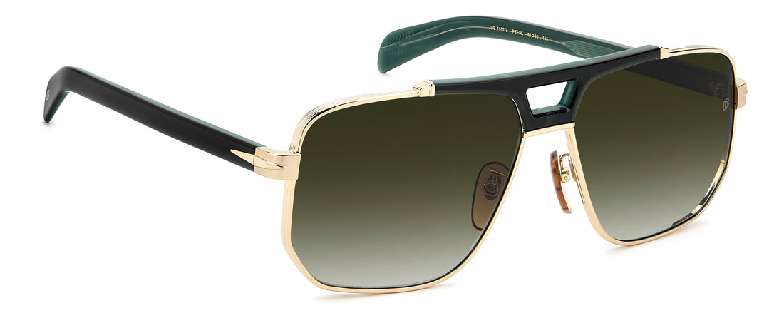 Occhiali da sole david beckham db 7157/s pef 9k dorado square masculino taglia 61mm - Vista dettagliata