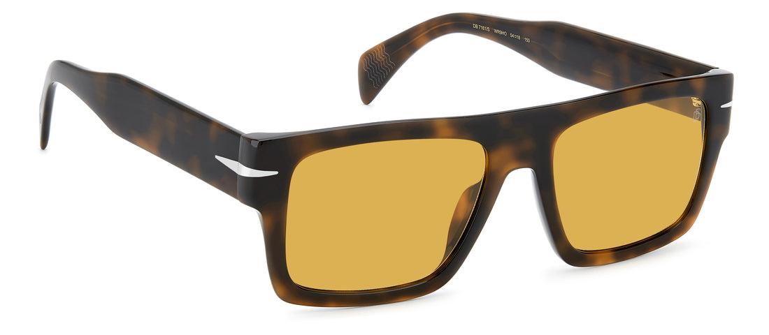 Occhiali da sole david beckham db 7161/s wr9 ho marron rectangular masculino taglia 54mm - Vista dettagliata