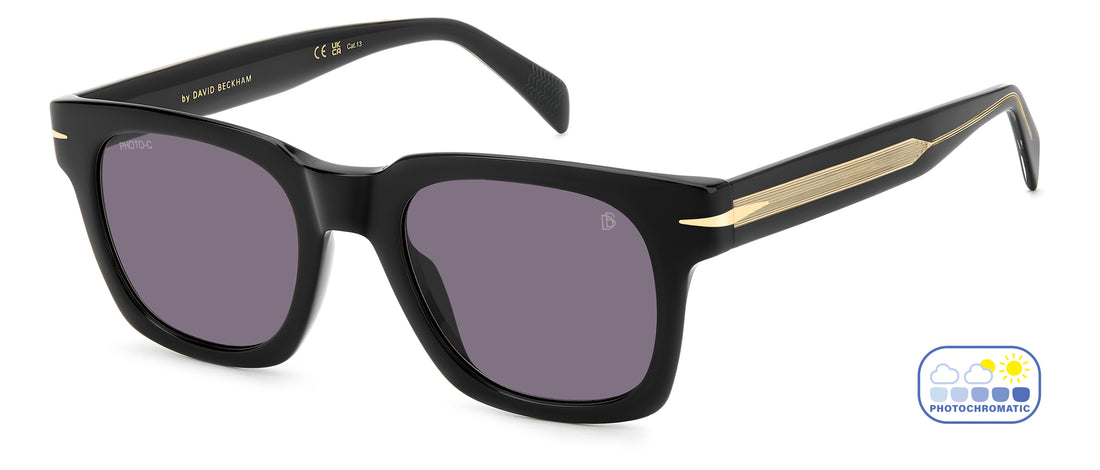 Occhiali da sole david beckham db 7160/s 807 ke negro square masculino taglia 50mm - Vista dettagliata