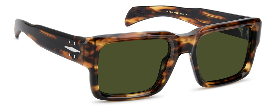 Occhiali da sole david beckham db 7159/s wr9 qt marron rectangular masculino taglia 53mm - Vista dettagliata