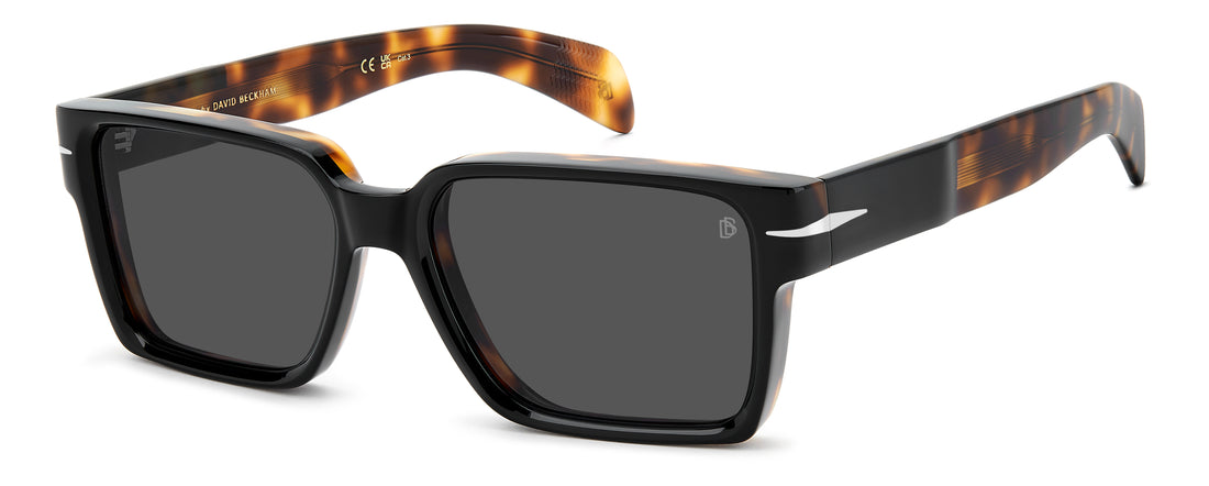 Solbriller david beckham db 7162/s wr7 ir negro rectangular masculino størrelse 56mm - Hovedvisning