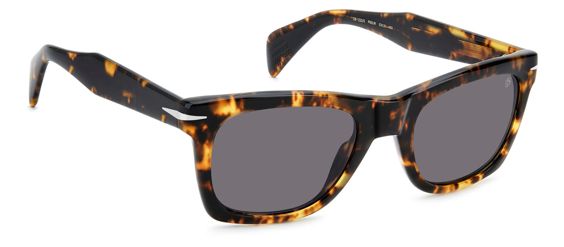 Occhiali da sole david beckham db 1222/s p65 ur marron rectangular masculino taglia 53mm - Vista dettagliata