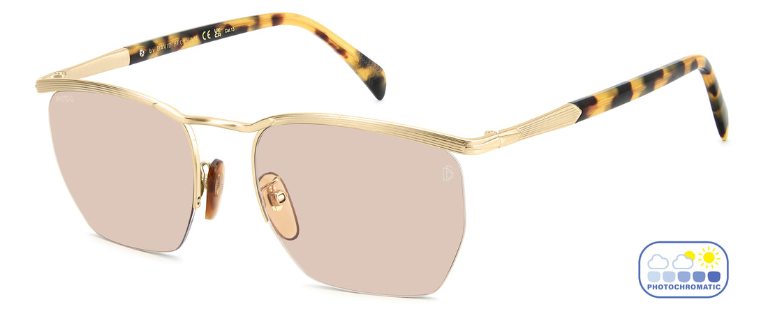 Occhiali da sole david beckham db 1225/s hm2 63 dorado square masculino taglia 55mm - Vista principale