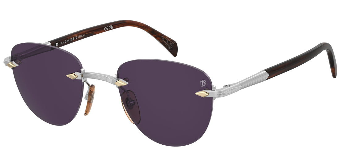Occhiali da sole david beckham db 1224/s 9ci ur plateado square masculino taglia 51mm - Vista principale