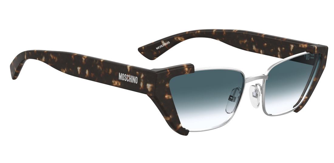 Occhiali da sole moschino mos205/s 45z 08 havana cat eye femenino taglia 56mm - Vista dettagliata