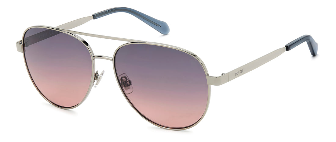 Occhiali da sole fossil fos 3178/g/s 6lb ff plateado pilot femenino taglia 58mm - Vista principale