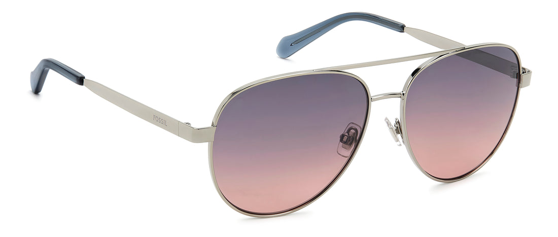 Occhiali da sole fossil fos 3178/g/s 6lb ff plateado pilot femenino taglia 58mm - Vista dettagliata