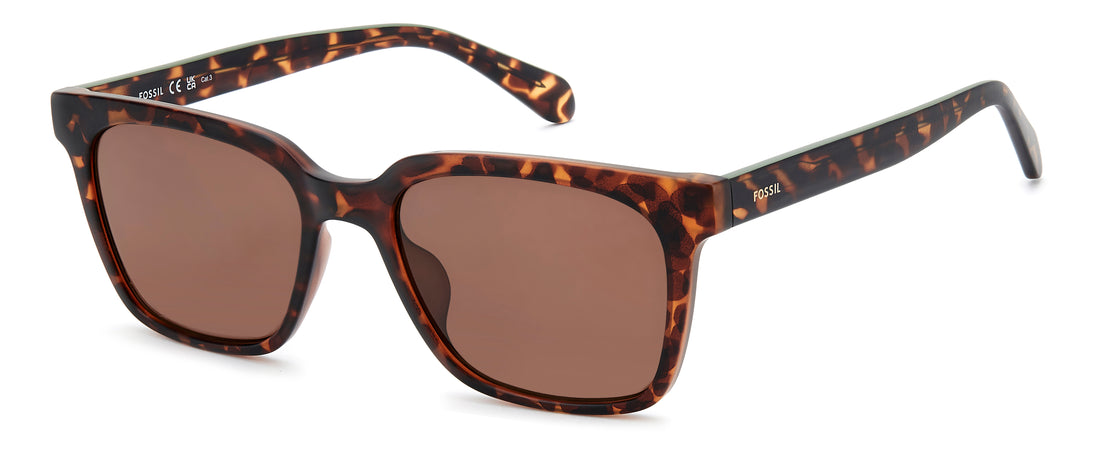 Occhiali da sole fossil fos 3183/g/s n9p 70 havana rectangular masculino taglia 55mm - Vista principale