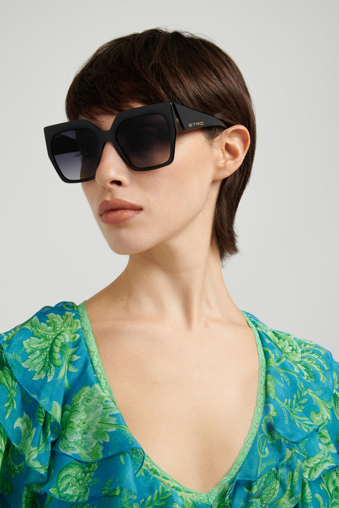 Occhiali da sole etro 0122/s 807 9o negro square femenino taglia 57mm - Vista dettagliata