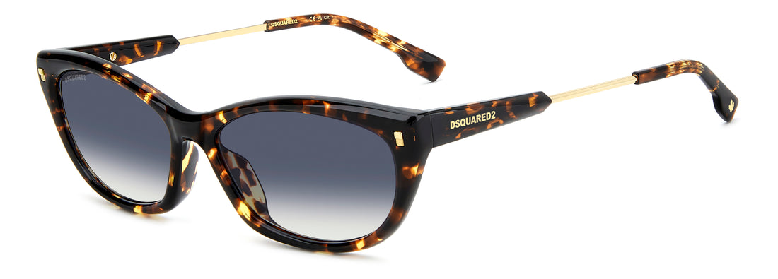 Occhiali da sole dsquared2 d2 0209/g/s 086 08 havana cat eye femenino taglia 57mm - Vista principale