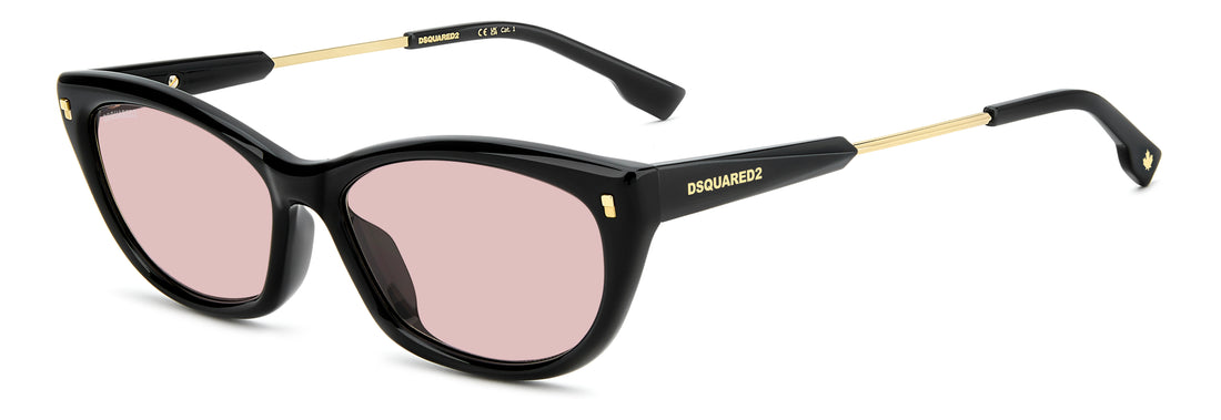Occhiali da sole dsquared2 d2 0209/g/s 3h2 u1 negro cat eye femenino taglia 57mm - Vista principale