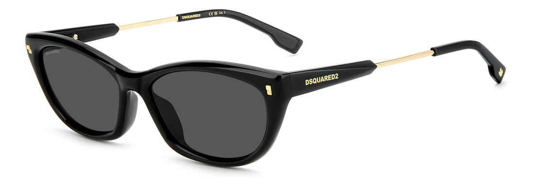 Occhiali da sole dsquared2 d2 0209/g/s 807 ir negro cat eye femenino taglia 57mm - Vista principale