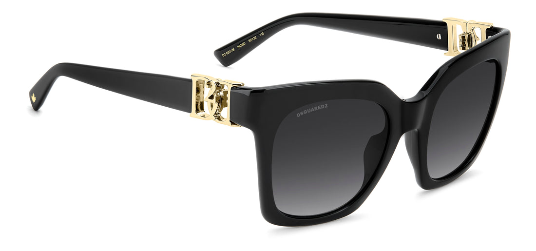 Lunettes de soleil dsquared2 d2 0207/s 807 9o negro cat eye femenino taille 52mm - Vue détaillée