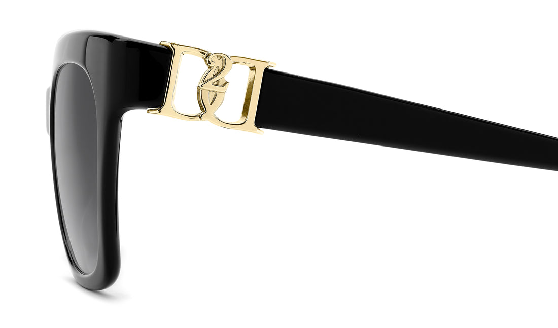 Occhiali da sole dsquared2 d2 0207/s 807 9o negro cat eye femenino taglia 52mm - Vista dettagliata