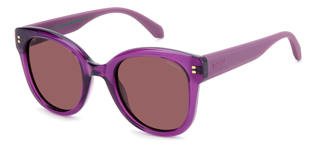 Lunettes de soleil polaroid pld 6248/s/x b3v kl violeta round femenino taille 50mm - Vue principale