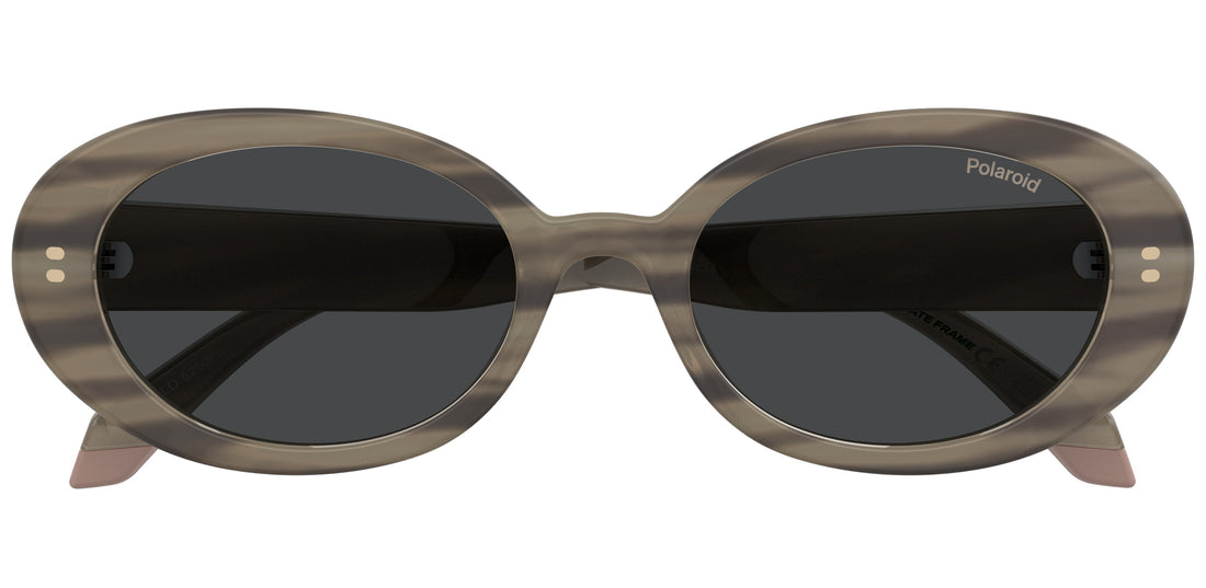 Lunettes de soleil polaroid pld 6253/s/x wr9 m9 marron oval femenino taille 52mm - Vue détaillée